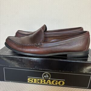 Sebago Womens Brown Leather Loafers Size 8N Maria Classic Minimalist Preppy